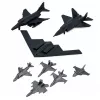 LEAN TOYS Conjunto militar Soldados Veículos Navios Aviões de combate Base 54 unid.