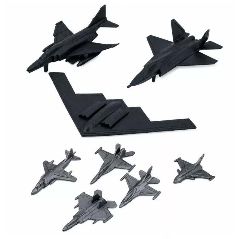 LEAN TOYS Conjunto militar Soldados Veículos Navios Aviões de combate Base 54 unid.