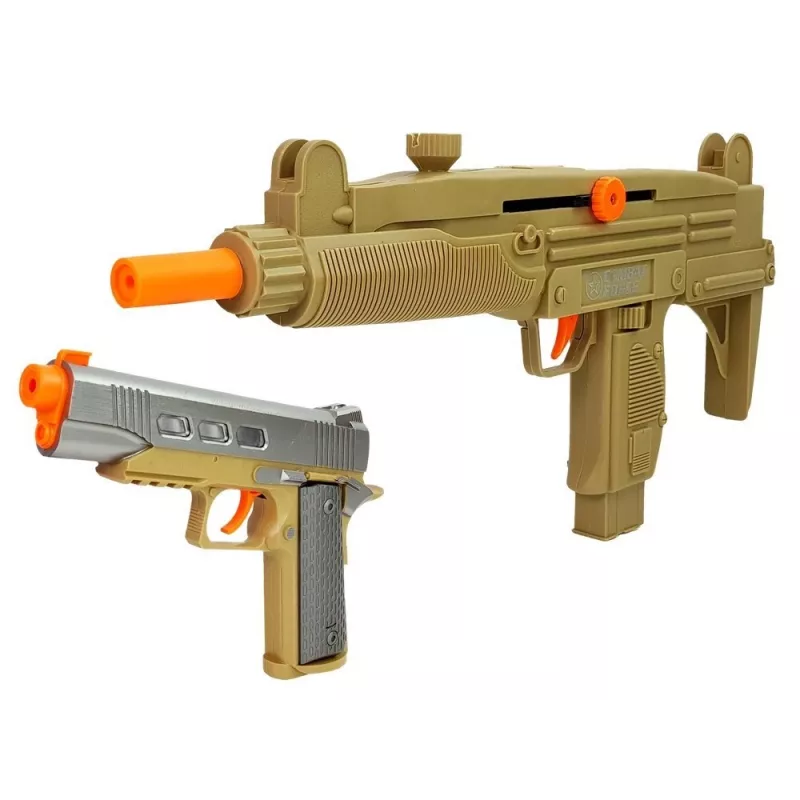 LEAN TOYS Conjunto militar arma máscara binóculos colete bússola