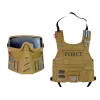 LEAN TOYS Conjunto militar arma máscara binóculos colete bússola