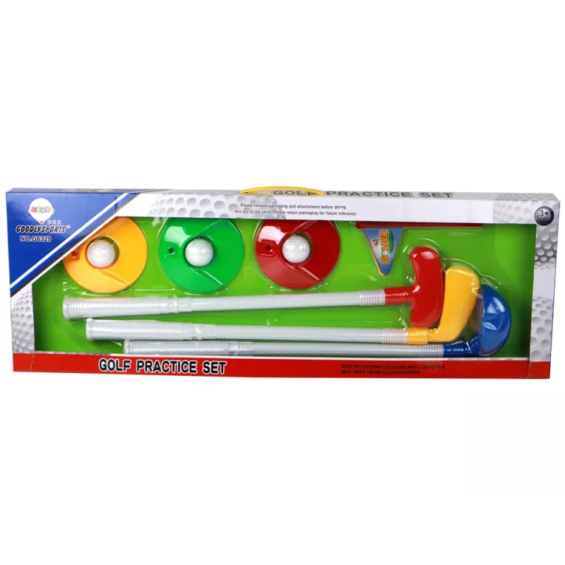LEAN TOYS Conjunto de Minigolfe para Crianças, Tacos, 12 Peças