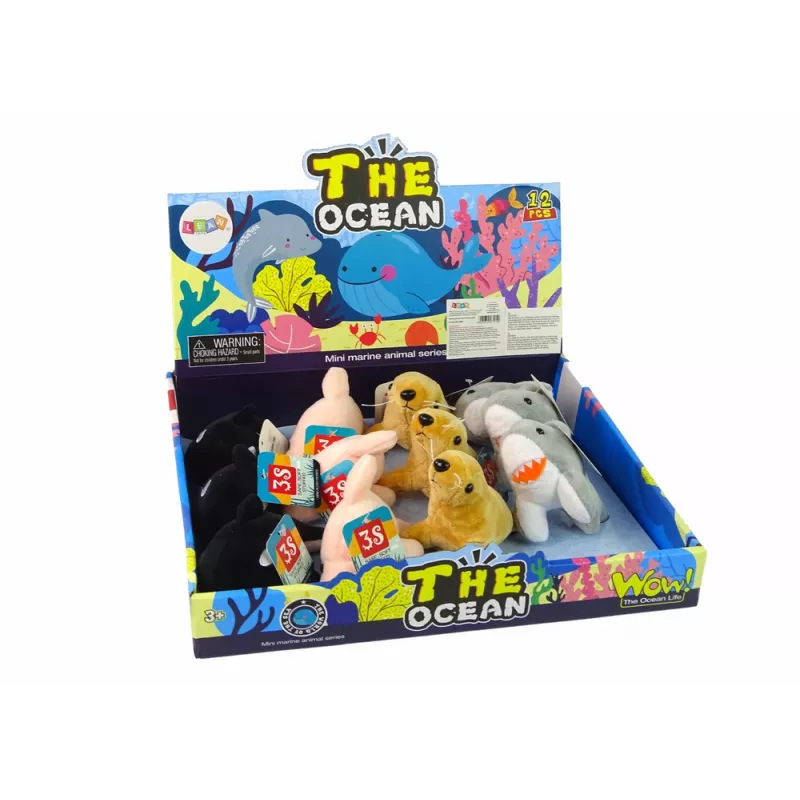 LEAN TOYS Mini peluches animais marinhos 4 modelos