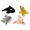 LEAN TOYS Mini peluches animais marinhos 4 modelos