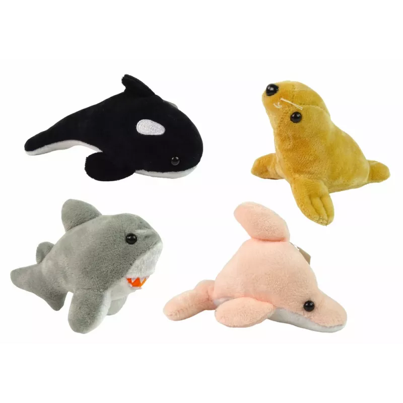 LEAN TOYS Mini peluches animais marinhos 4 modelos