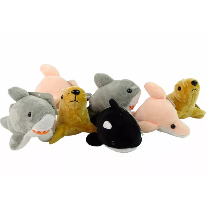 LEAN TOYS Mini peluches animais marinhos 4 modelos
