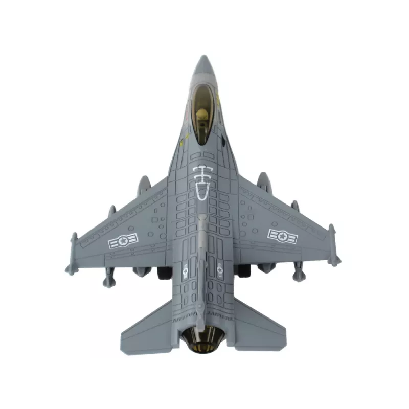 LEAN TOYS Modelo de avião com acionamento por fricção, azul-marinho ou cinzento