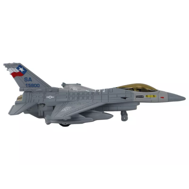 LEAN TOYS Modelo de avião com acionamento por fricção, azul-marinho ou cinzento