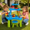 Mesa de água multinível LEAN TOYS com cadeira, acessórios e formas, 63 cm