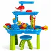 Mesa de água multinível LEAN TOYS com cadeira, acessórios e formas, 63 cm