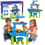 Mesa de água multinível LEAN TOYS com cadeira, acessórios e formas, 63 cm