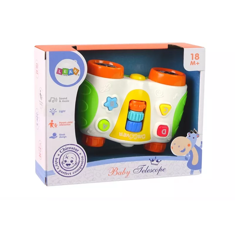 LEAN TOYS Binóculos interativos multifuncionais para bebés Telescópio para bebé