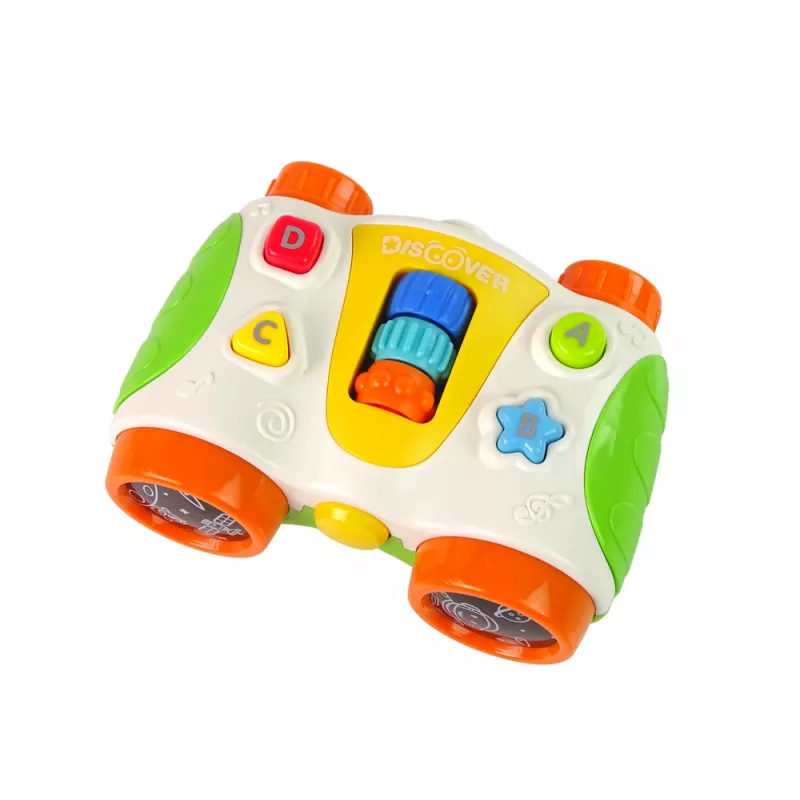 LEAN TOYS Binóculos interativos multifuncionais para bebés Telescópio para bebé