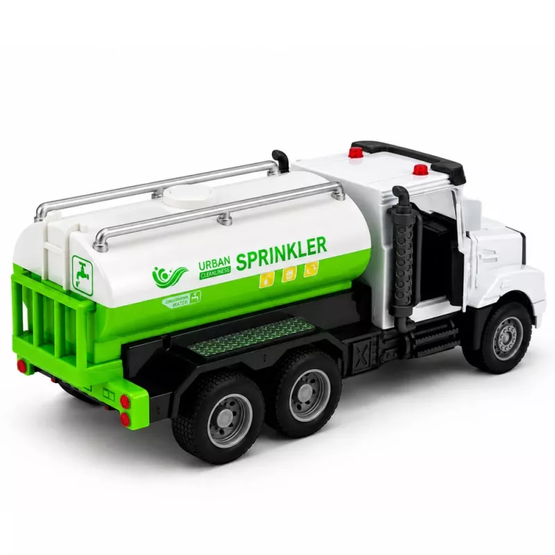 LEAN TOYS Veículo municipal cabine metálica acionamento portas de abrir luzes sons 1:46