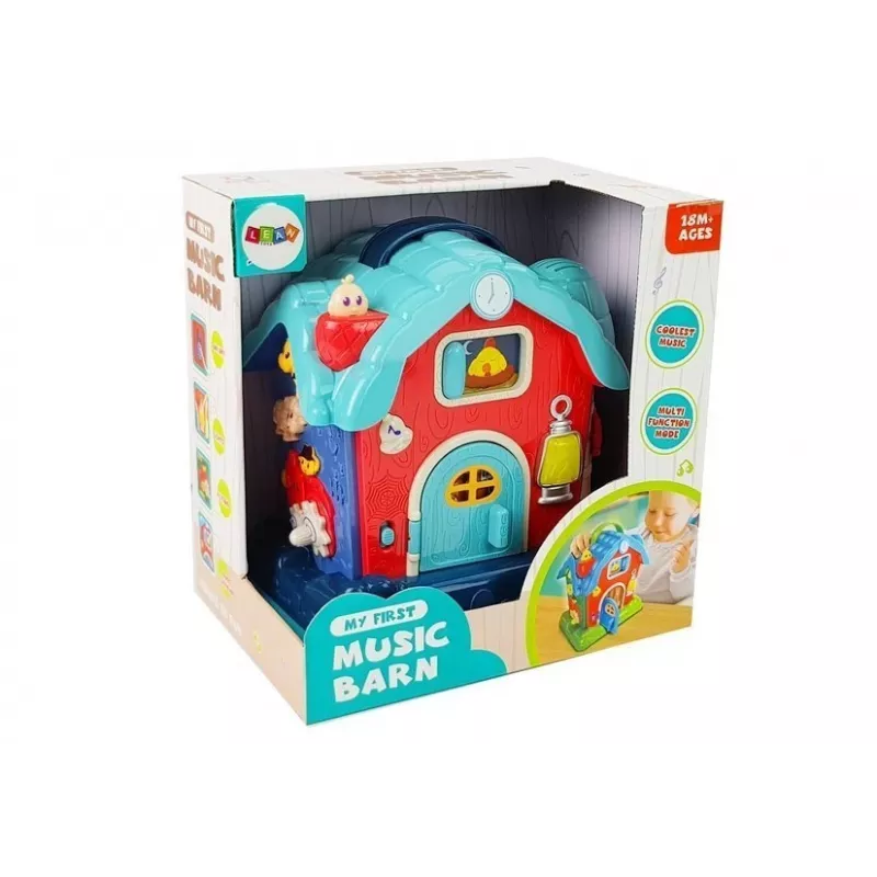 Painel interativo para bebé LEAN TOYS música e animais rosa