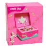 LEAN TOYS Caixa de Música Porta-Joias Unicórnio Giratório Rosa