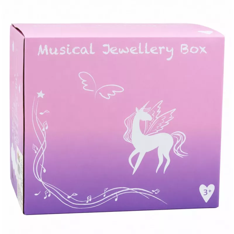 LEAN TOYS Caixa de Música com Bailarina, Caixa de Joias, Espelho e Gavetas - Design Clássico Rosa