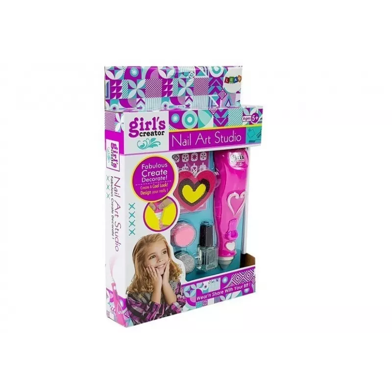 Conjunto 2 em 1 LEAN TOYS de fazer pulseiras e pintar unhas com contas e vernizes