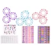 LEAN TOYS Conjunto de Verniz de Unhas com Moldes, Lâmpada, Lima e Brocado