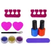 LEAN TOYS Conjunto de Verniz de Unhas com Moldes, Lâmpada, Lima e Brocado