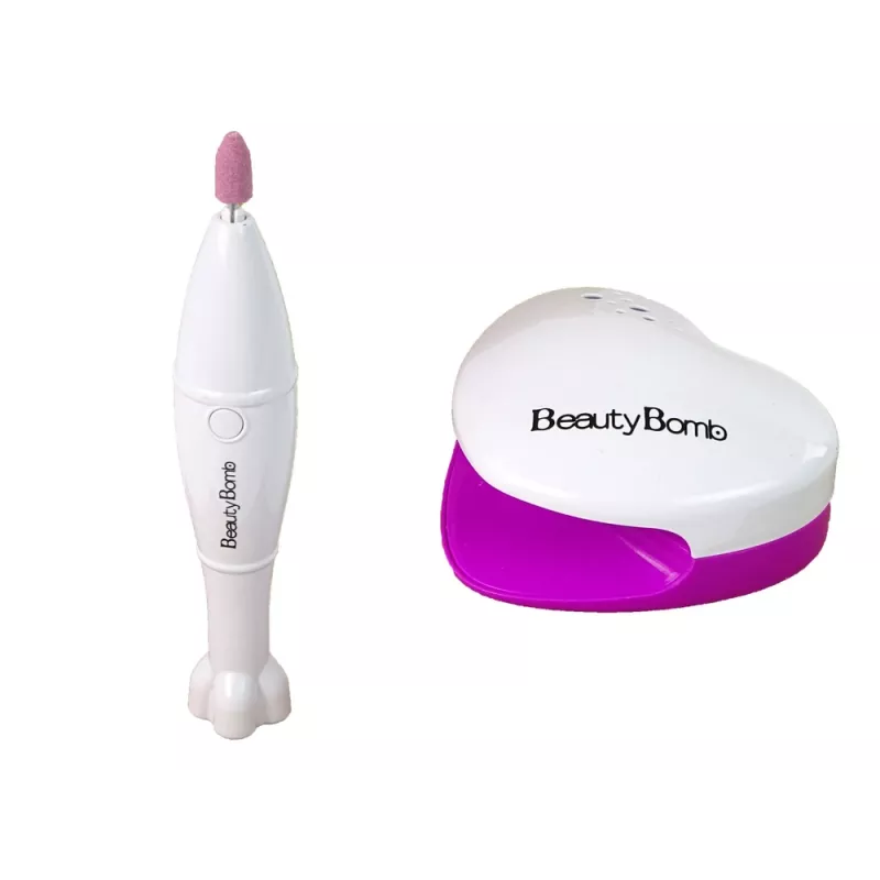 LEAN TOYS Conjunto de Verniz de Unhas com Moldes, Lâmpada, Lima e Brocado
