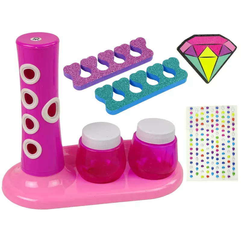 LEAN TOYS Conjunto de verniz de unhas dispensador de glitter para unhas autocolantes para unhas