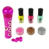 LEAN TOYS Conjunto de verniz de unhas dispensador de glitter para unhas autocolantes para unhas