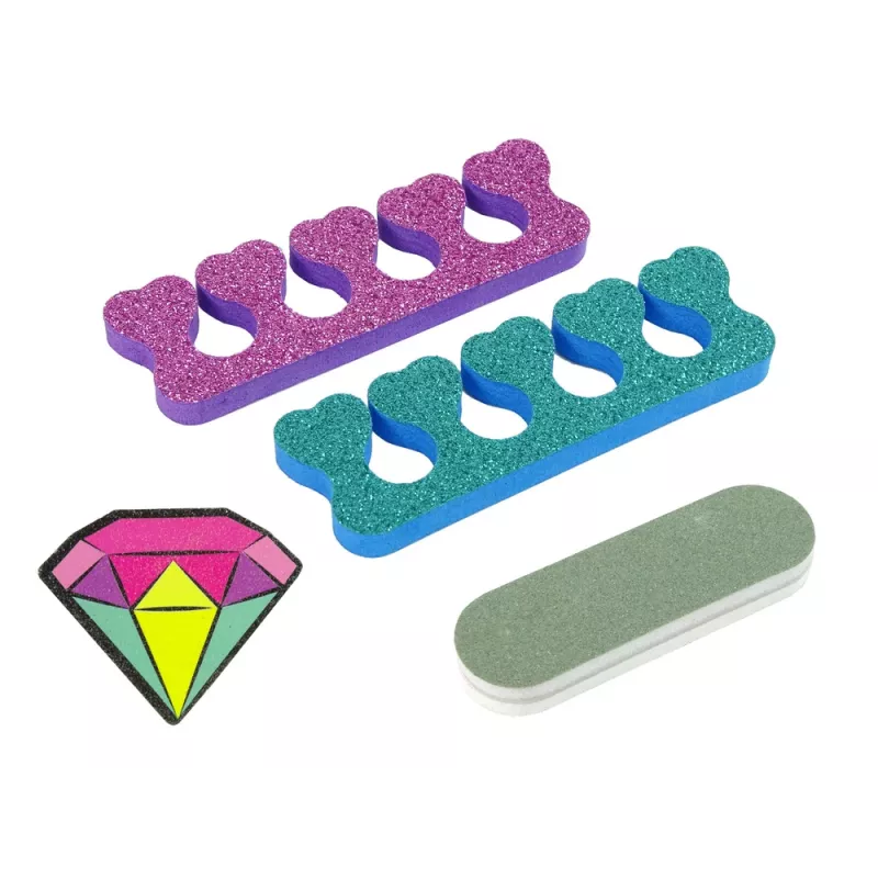 LEAN TOYS Conjunto de verniz de unhas com vernizes canetas e autocolantes coloridos