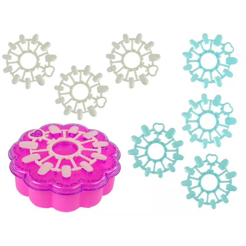 LEAN TOYS Conjunto de verniz de unhas com vernizes canetas e autocolantes coloridos