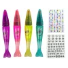 LEAN TOYS Conjunto de verniz de unhas com vernizes canetas e autocolantes coloridos