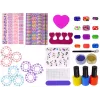 LEAN TOYS Conjunto de Verniz de Unhas com Vernizes, Autocolantes, Moldes e Brilhos