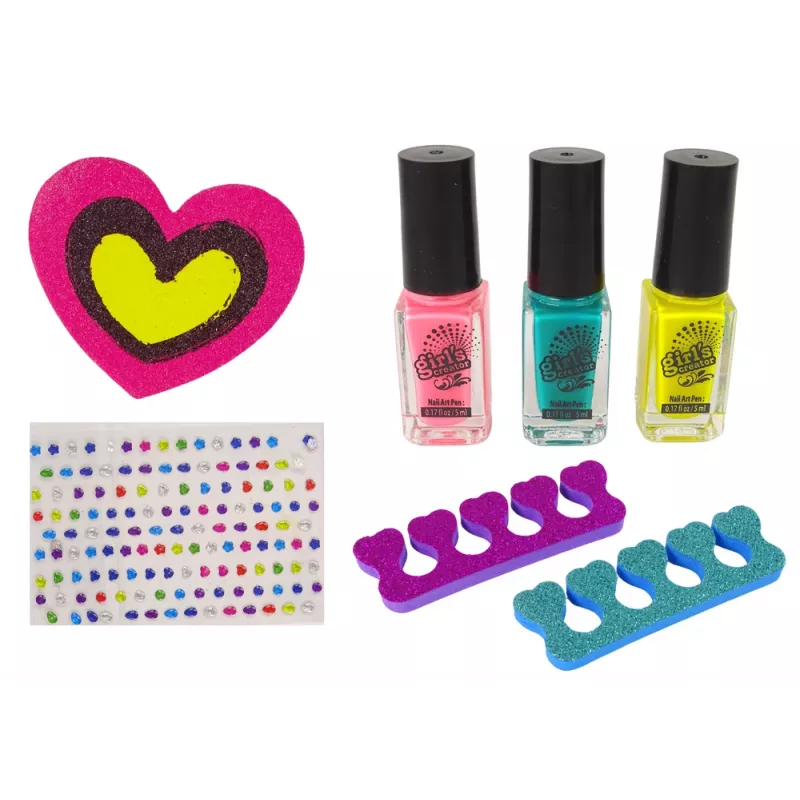 LEAN TOYS Conjunto de nail art para pequenas senhoras Estúdio de arte de unhas