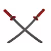 Conjunto Ninja Warrior LEAN TOYS com máscara, espada, adagas, shuriken, arco e flechas – decorações vermelhas (10 peças)