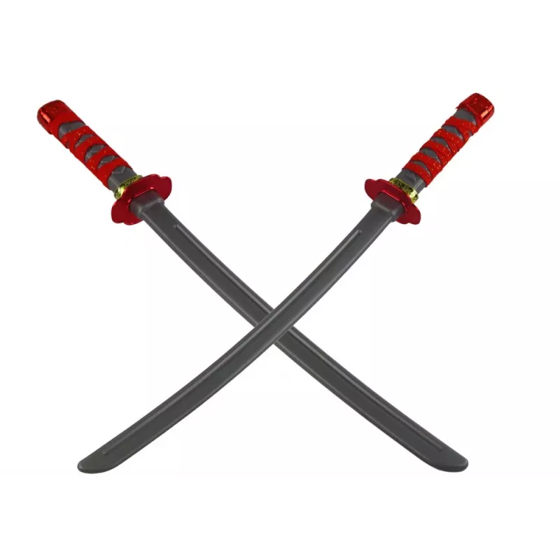 Conjunto Ninja Warrior LEAN TOYS com máscara, espada, adagas, shuriken, arco e flechas – decorações vermelhas (10 peças)