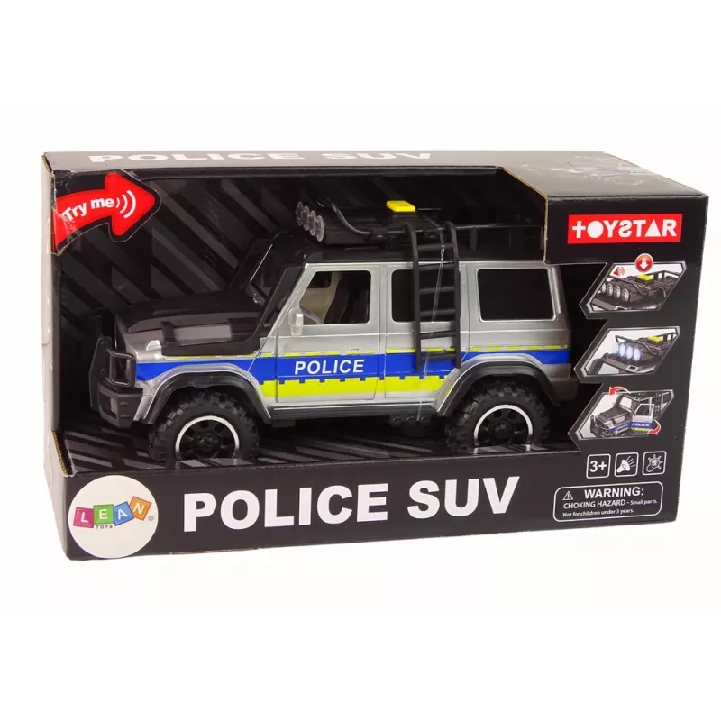LEAN TOYS Carro de polícia off road 1:14 com tração por fricção