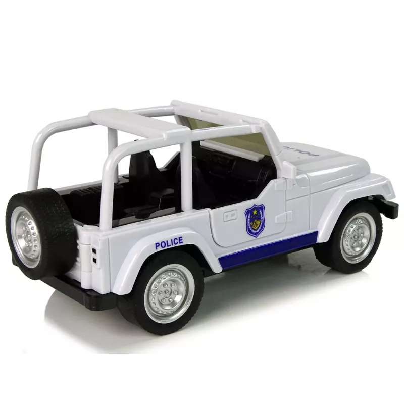 LEAN TOYS Carro de polícia todo-o-terreno branco