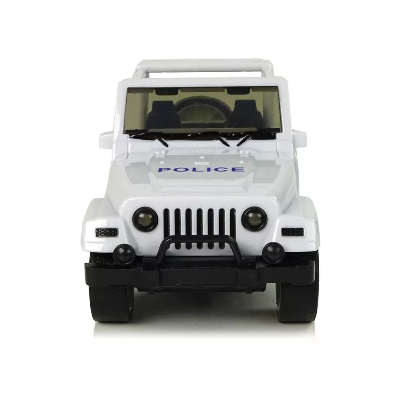 LEAN TOYS Carro de polícia todo-o-terreno branco