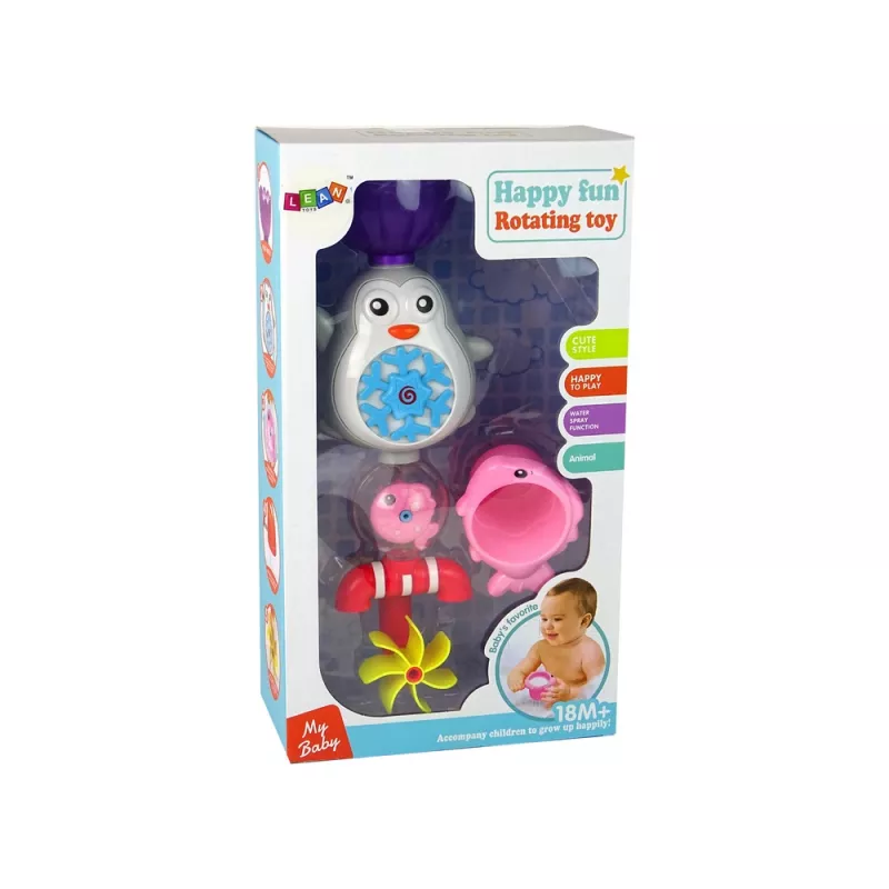 LEAN TOYS Brinquedo de banho pinguim para crianças