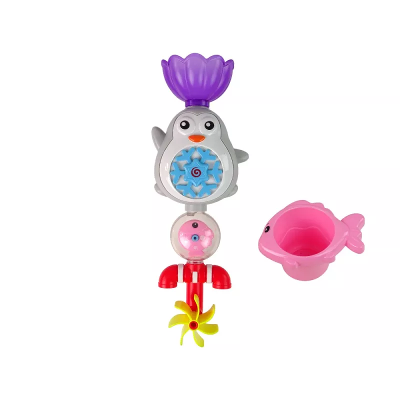 LEAN TOYS Brinquedo de banho pinguim para crianças
