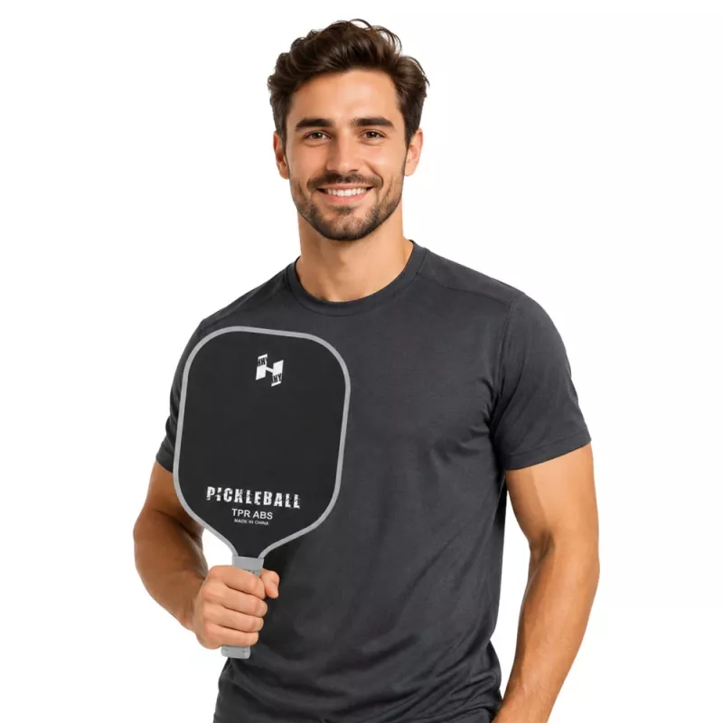 Conjunto de raquetes de pickleball, ténis e badminton LEAN TOYS com 2 bolas preto e cinzento