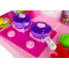LEAN TOYS Cozinha Rosa com Panelas de Água, Alimentos e Som