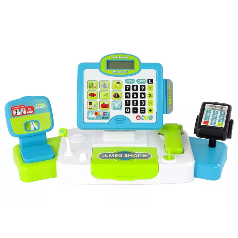 LEAN TOYS Caixa registadora de plástico para crianças