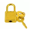 LEAN TOYS Baú do Tesouro de Plástico para Crianças com Cadeado e 2 Chaves, decorado a dourado