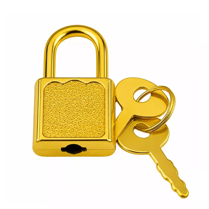 LEAN TOYS Baú do Tesouro de Plástico para Crianças com Cadeado e 2 Chaves, decorado a dourado