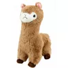 LEAN TOYS Alpaca de peluche com pelo macio bege 28 cm