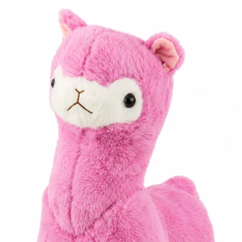LEAN TOYS Peluche alpaca lhama – ultra macio e fofo rosa 28 cm