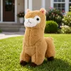 LEAN TOYS Peluche alpaca lhama - creme, 28 cm, peluche fofo com pelo super macio