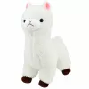 LEAN TOYS Alpaca de peluche pelo branco macio 28 cm