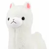 LEAN TOYS Alpaca de peluche pelo branco macio 28 cm