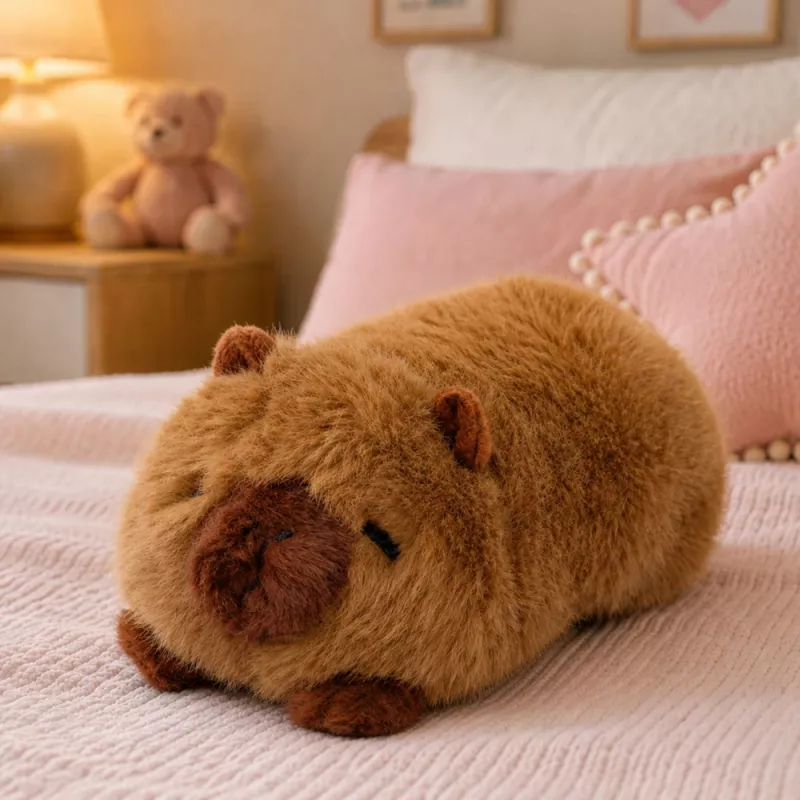 LEAN TOYS Capivara de peluche mascote animal peluche castanho 16 cm