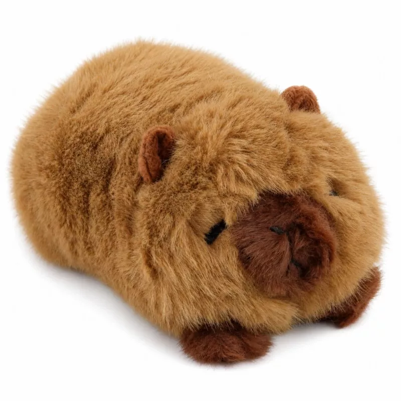 LEAN TOYS Capivara de peluche mascote animal peluche castanho 16 cm